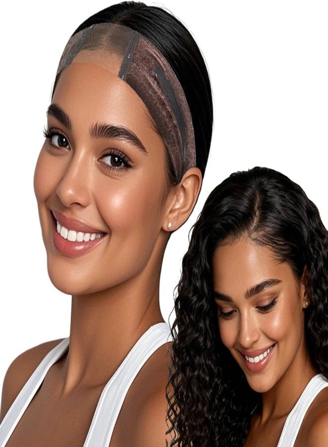 Cospack Wig Grip Band Women: Adjustable Silicone Non-Slip Wig Gripper with Middle Lace Part & Ear Cut Outs Secure Fit Breathable No-Headache for Wigs Chemo Cosplay Sports Daily Wear (Brown) - Image 1